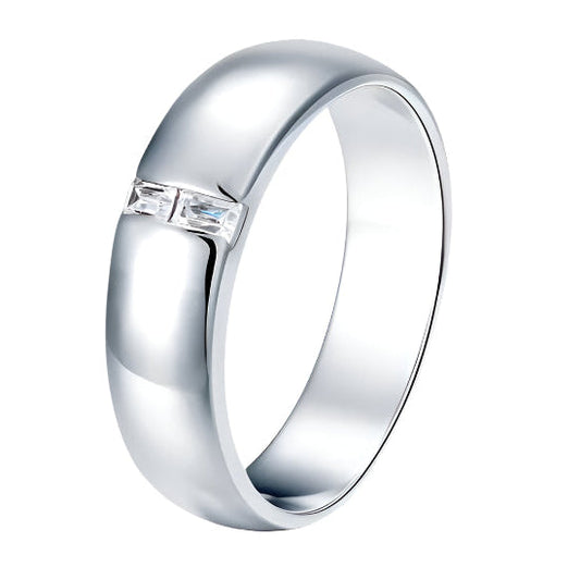 Emerald Cut Diamond Men's Wedding Band Ring