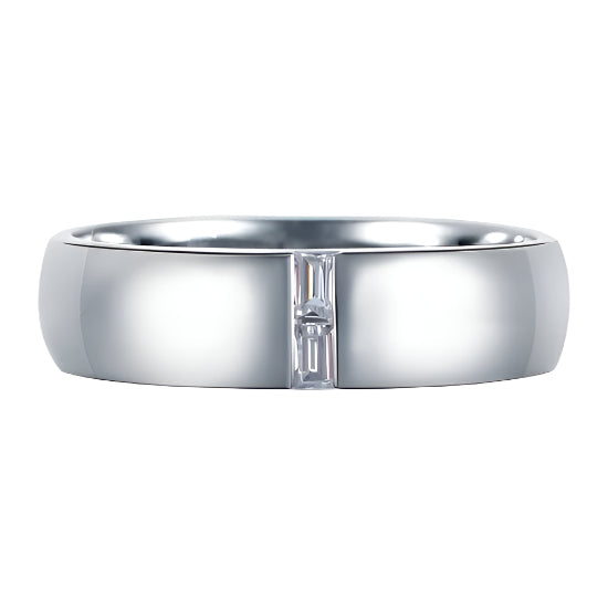Emerald Cut Diamond Men's Wedding Band Ring