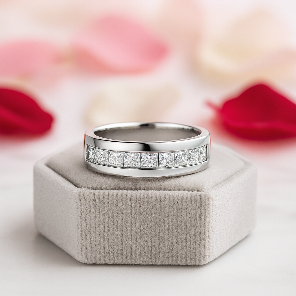 Half Eternity Diamond Wedding Band