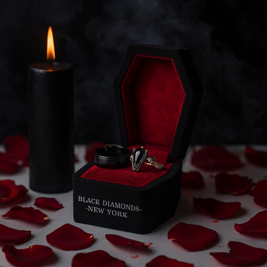 Married Till Buried Personalized Coffin Ring Box