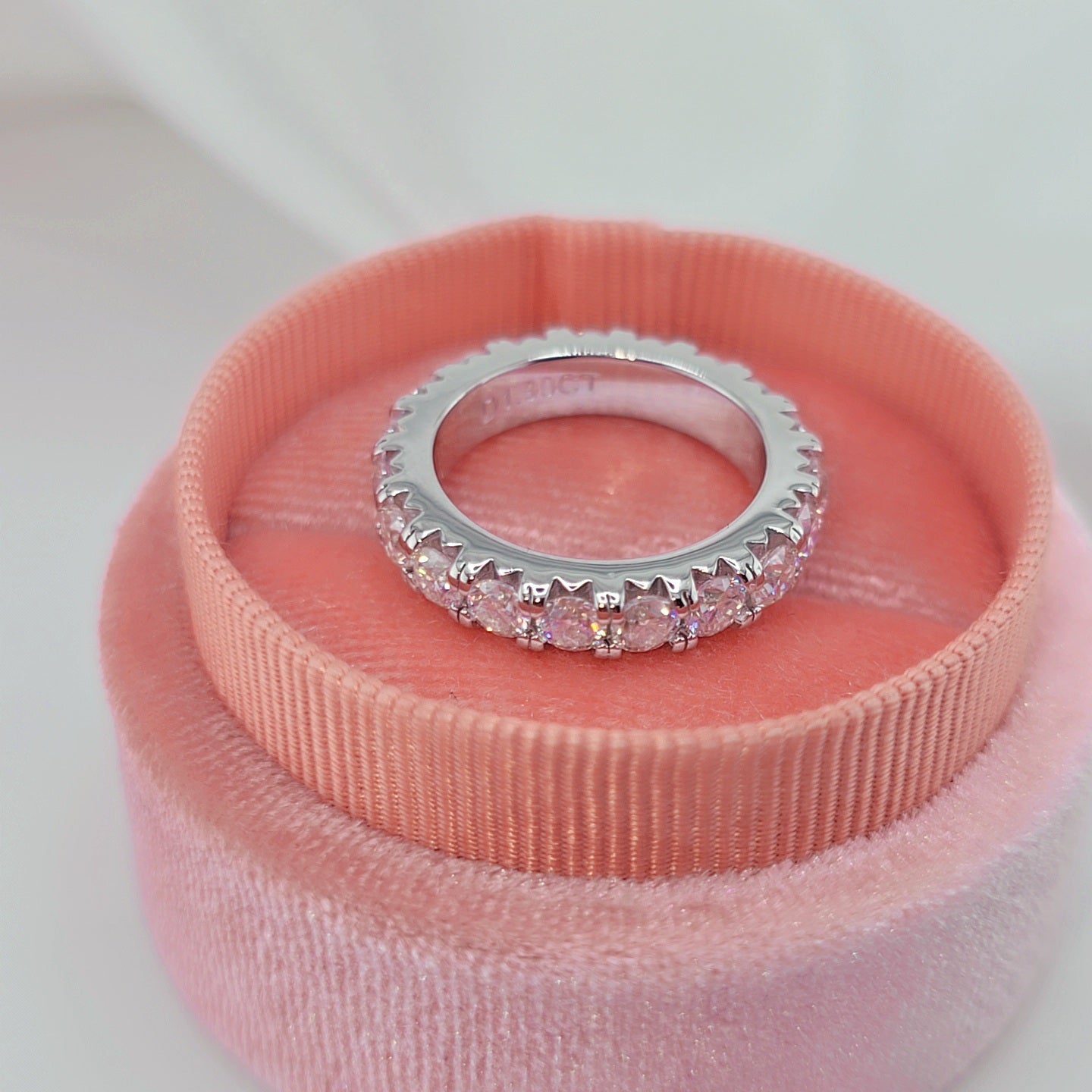 Round Cut Diamond Eternity Wedding Band