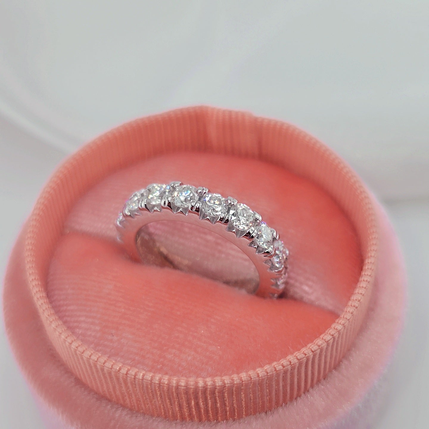 Round Cut Diamond Eternity Wedding Band