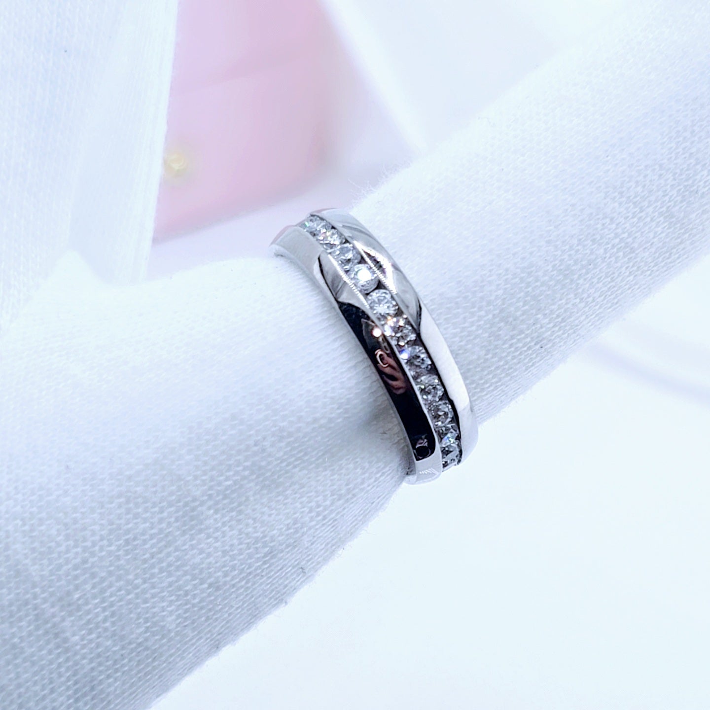 Titanium Men's Wedding Band with Diamond