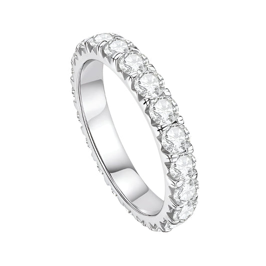 Round Cut Diamond Eternity Wedding Band
