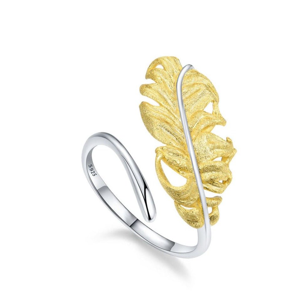 Vintage Long Goose Feather Ring