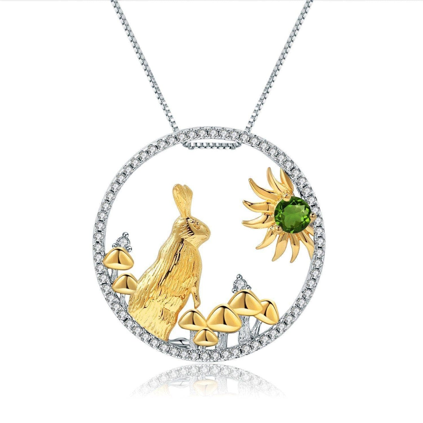 Year Of The Rabbit- Natural Gemstone Handmade Rabbit Necklace